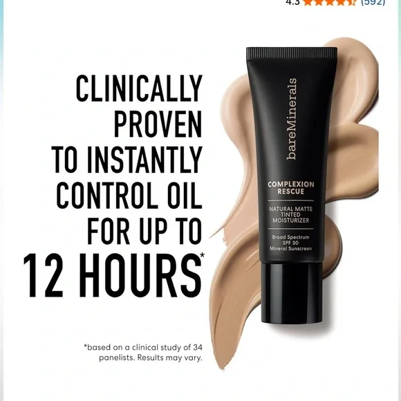 bareMinerals Natural 05 Pecan Complexion Rescue Matte Moisturizer - Picture 8 of 8